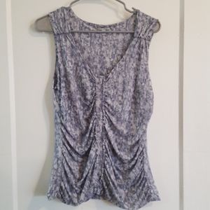 Halogen Blue and Gray Water Pattern Tank Petite L